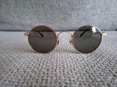 MATSUDA Round Sunglasses Model M3100 Shinny Gold & Black Green LNS 47-23