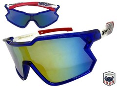 Oversize Sporty Wrap Around Large SUNGLASSES For Men Patriotic American USA Flag