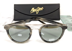 NEW Maui Jim Sunny Days Gray Horn Polarized Gray Lens Sunglasses MJ529-14H