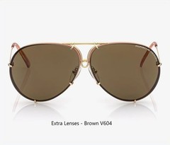Porsche Design P8478 Iconic Ladies Sunglasses F Gold,Rose/Terra Cotta Gradient