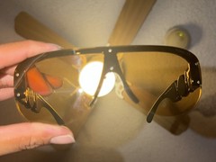 Versace VE4391 Unisex Black/Orange Sunglasses Pre-Owned