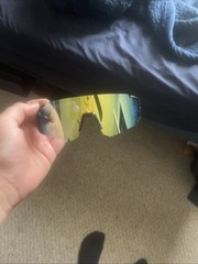 Pit Viper Youth Sunglasses Blue Black And Pink Visor Is Yellow And Blue