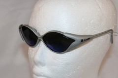 Vintage Bolle France Mad Bat 719 Polarized grey Plastic Sunglasses