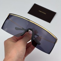 Tom Ford Men Sunglasses Gold Grey Irregular FT0980/S 30A PAVLOS-02 BRAND NEW