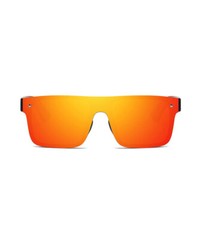 DUBERY Rimless Wooden Temple Polarized Sunglasses UV400 Men Red Wood Goggles