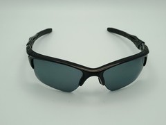 OAKLEY Half Jacket 2.0 Sunglasses Black Frames/Blue Lenses OO9154-13, 62-15-133.