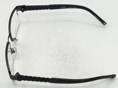 Tumi Mens Gunmetal Rimless Stainless Steel Rectangle Eyewear Frame T114 53mm