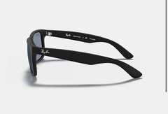 Ray-Ban Justin Classic Rubber Black/Blue Polarized 54mm Sunglasses RB4165