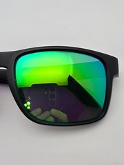 Blenders Canyon Celtic Light Matte Black Frame Polarized Green Mirror Sunglasses