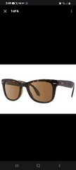 Ray-Ban RB 4105 710/50 Folding Wayfarer Sunglasses Brown Tortoise 50mm