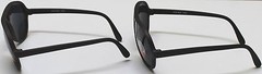 Aviator Sunglasses w Nylon Frames Super Dark Blue Lens Black or Brown Frame