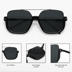 Vintage Large Oversized for Men Women Trendy Lens Aviator Retro 70’s Sunglasses
