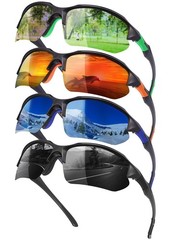 4 Pack Polarized Sports Sunglasses for Men & Women | UV Protection Lightweigh…