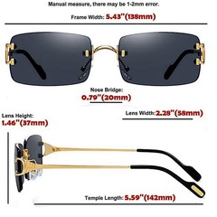 Very Light Green Modern Stylish Sexy Rectangle Mens Womens Frameless Sun Glasses