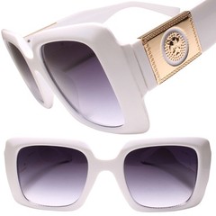 Look Rich Bling Famous Clubbing Hip Hop Rapper Style White Square Sunglasses