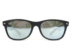 Ray-Ban Sunglasses RB2132 NEW WAYFARER 622/30 Matte Black w/ Silver Flash 55 mm
