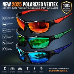 New 2025 Polarized Vertex Men AntiGlare Fishing Cycling Driving Sport Sunglasses