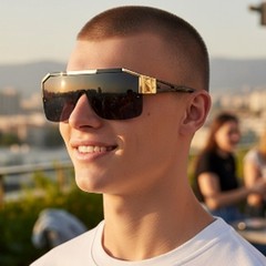 Oversized Sunglasses Luxury Fashion Retro GlassesUV400 Shade Men and Women