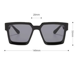Oversized Square Black Sunglasses Men’s Bold Fashion Shades Thick Angular Gafas