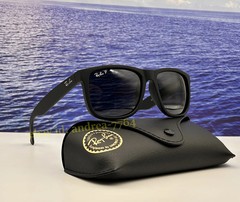 Ray-Ban RB4165 Justin Polarized Sunglasses Matte Black/Grey 100% UV 54mm Classic