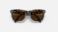 Ray-Ban Wayfarer Folding Classic Polished Havana/B-15 Brown 50 mm Sunglasses
