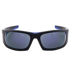 PRADA 02Y Linea Rossa TUNING IMPAVID Sunglass Black Blue Mirror Wrap PS02YS 02YS