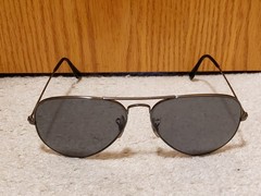 Ray Ban RB 3025 Aviator Sunglasses Italy Blk-Blk 58-14-135mm with Case