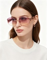 Miu Miu Sunglasses MU 8065 Gold/Pink Lens 61-17-128mm New With Case