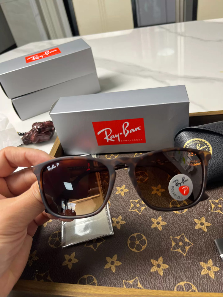 Ray-Ban RB4187 Tortoise Frame Brown Lens Square Sunglasses