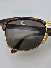 Bolle 1471 Blue Tortoise Gold Frame Grey TNS Lens Horn Rim Sunglasses France