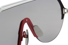 Thom Browne Sunglasses TBS811 03 Silver Titanium/Navy/Red/Grey