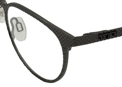 Tumi Mens Stainless Steel Round Eyewear Frame T107 Gunmetal 49mm