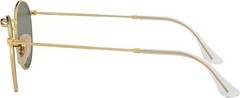 Ray-Ban Adult RB3447N Round Flat Polished Arista Gold/G-15 Green 50mm Sunglasses