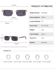 New Men Women Retro Vintage Designer Fashion Sunglasses Wood Gold none Frame 80s