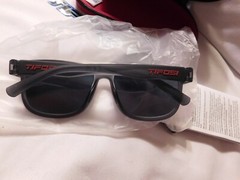 Tifosi Swank XL Sunglasses Satin Vapor/Smoke Red with Tizzlers Branded Case
