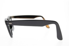 VTG B&L RAY-BAN L2009 XSAS SHINY BLACK EBONY G15 WAYFARER MADE IN USA 50/24 MM