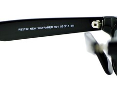 Ray-Ban Sunglasses RB2132 New Wayfarer Classic Black Frame Green Lenses 55mm
