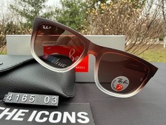 Ray-Ban RB4165 Sunglasses Gradient Frame Polarized Brown Lens
