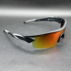 Battle Vision Z22-1518 Anti-Glare Wrap Sunglasses Matte Black Polarized Used
