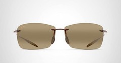Maui Jim Lighthouse H423-26 63mm Brown Polarized Rimless Sunglasses