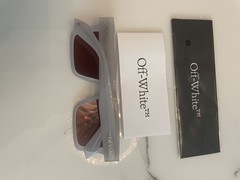 OFF WHITE OERI109 UNISEX SUNGLASSES Grey/Burgundy comes with branded box&pouch