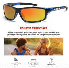 Wrap Sports Sunglasses Outdoor Cycling Driving Fishing Glasses UV400 USA Seller