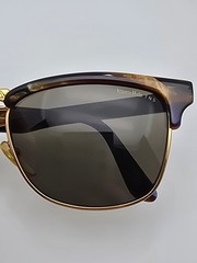 Bolle 1471 Blue Tortoise Gold Frame Grey TNS Lens Horn Rim Sunglasses France