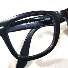Ray Ban RB2140 901 Black Wayfarer Scratched Sunglasses Frame 50-22 READ