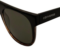 Converse Black Tortoise Mens Sunglass Flatt Front Plastic, Smoke Lens H104