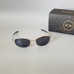 Oakley Tightrope OO4040 Polarized Sunglasses Silver Frame Black Lens