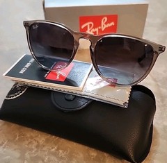 🔥 Genuine Ray-Ban Erika Unisex Sunglasses RB4171 65138G Transparent GRAY 54mm