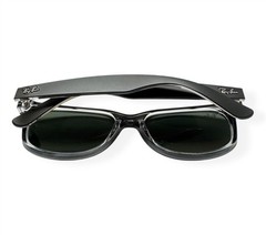 Ray-Ban New Wayfarer RB 2132 6052 Sunglasses Matte Black on Clear 55mm w/case