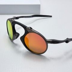 Oakley Madman OO6019 X-Metal Dark Carbon Ruby Polarized Sunglasses