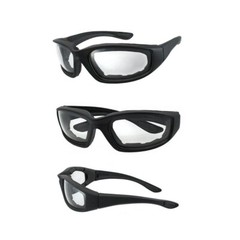 3 Pair Chopper Riding Motorcycle Glasses Clear Lens Glasses Padded UV400 Goggle